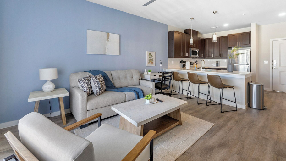 Living area 2, Landing Furnished Apartments - Corinth, Denton