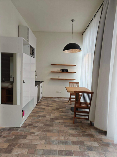 Private kitchen, Modern Studio With sun Terrace and Barrel Sauna, Bautzen