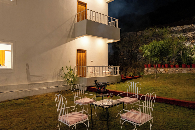 Outdoor dining 3, ELIVAAS Mandovar Mountain Valley Retreat, Udaipur