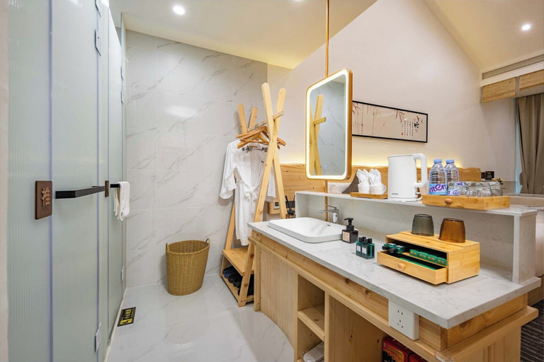 Bathroom 4, Dujiangyan Gongzuo Private HotSpring Inn, Chengdu