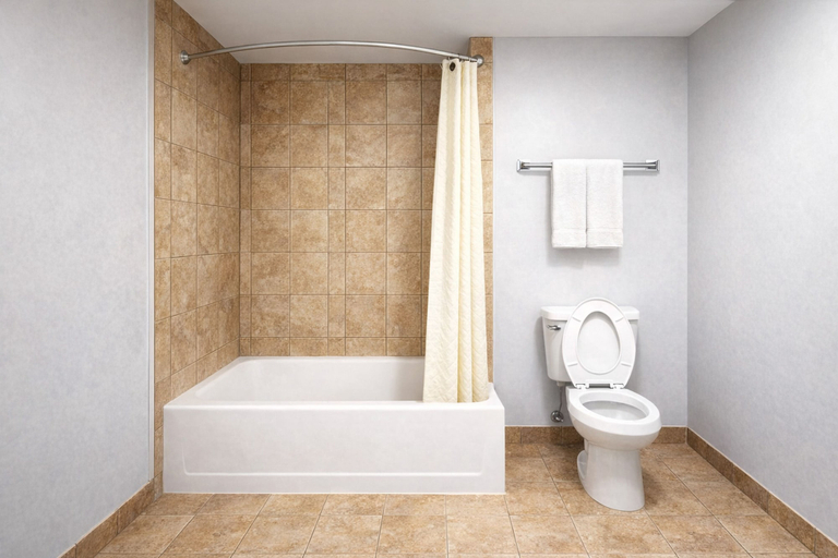 Bathroom 5, Quarters Inn & Suites, Davidson