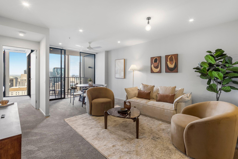 Separate living room 3, Bright Apartment with Pool and Gym Access, Brisbane