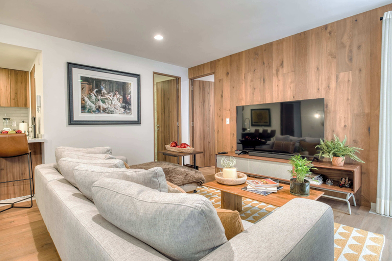 Living area 4, Luxury 2 BR Condo - Rooftop Pool With City View, Mexico City