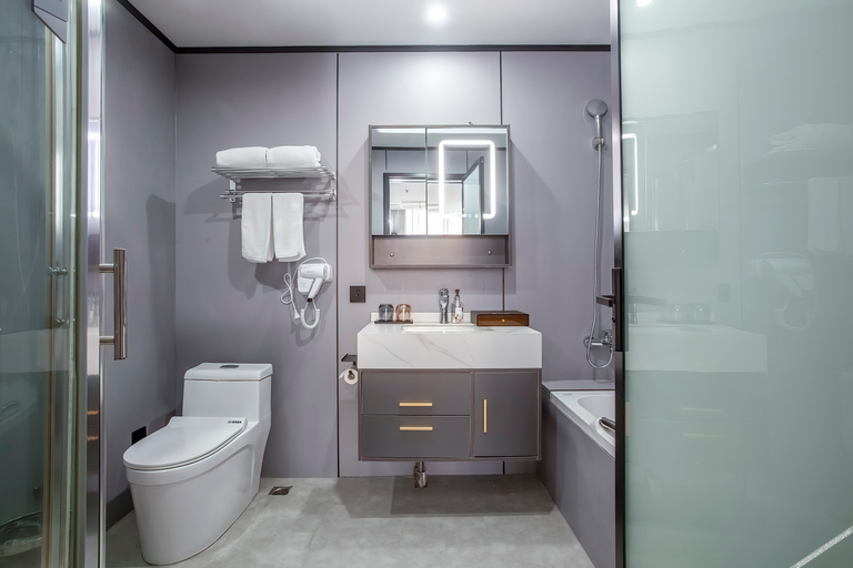 Bathroom 3, Borrman Hotel Yangzhou Wanda Plaza, Yangzhou