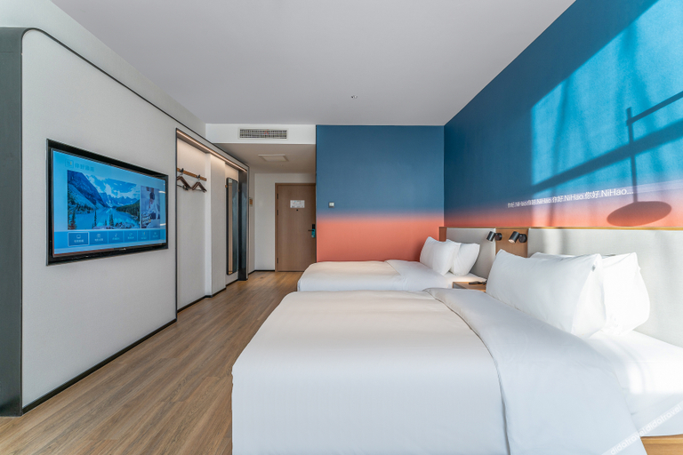 Bedroom 2, NIHAO Hotel Jining Jianshe Road Wanda, Jining