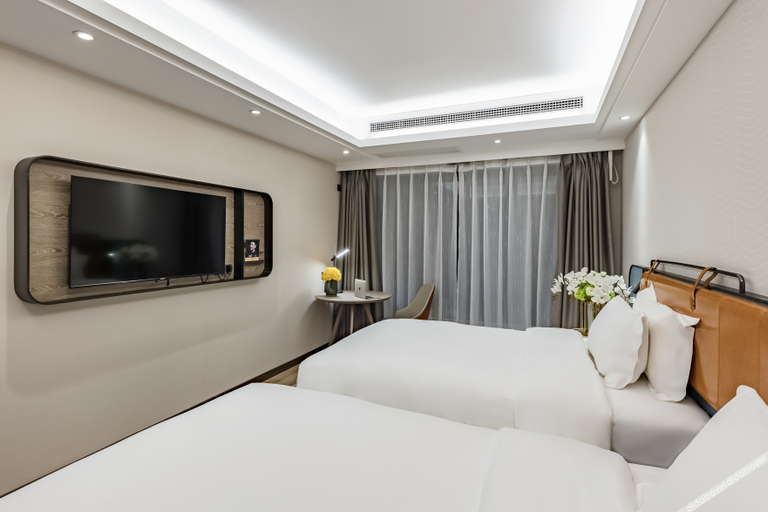 Bedroom 2, Echarm Hotel Kunming Guangfu Road Haile World, Kunming