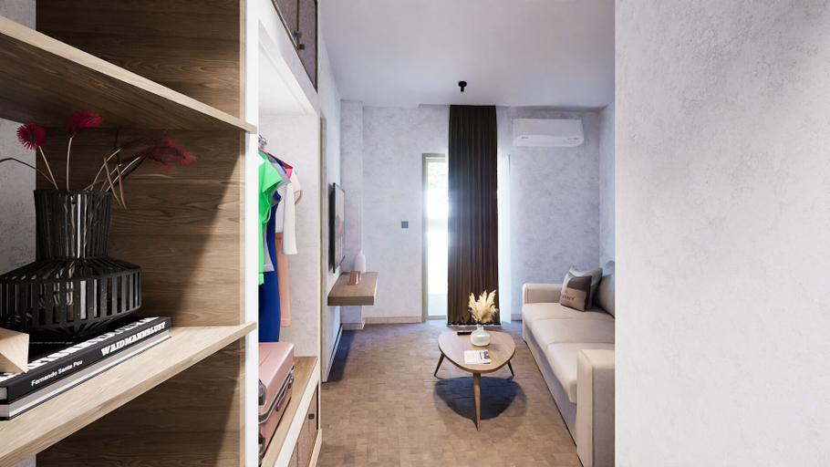 Living area, Phi Aegina, Attica
