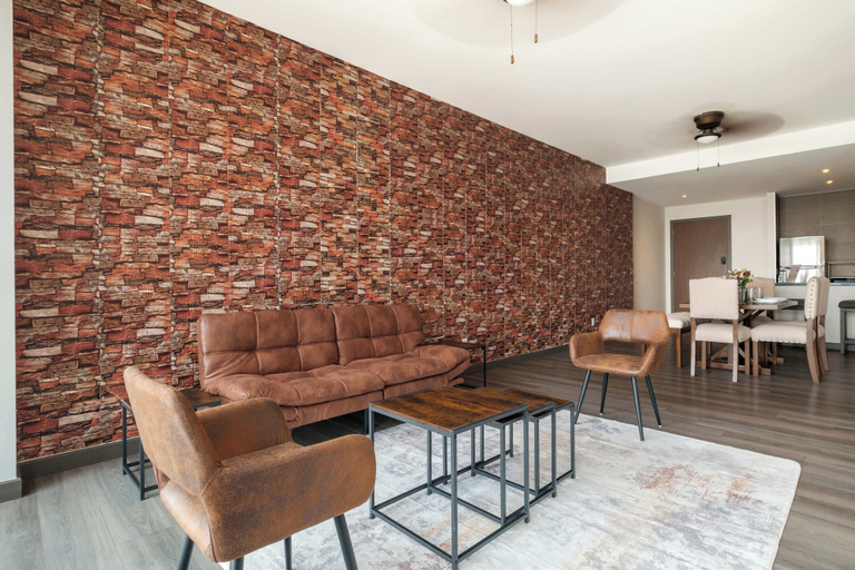 Living area 5, 1BR Condo in Polanco - Pool - Coworking - Cityview, Mexico City