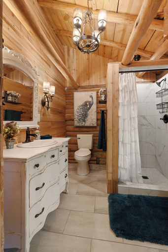 Bathroom 5, Spring Hill Farm Cabins, Crawford