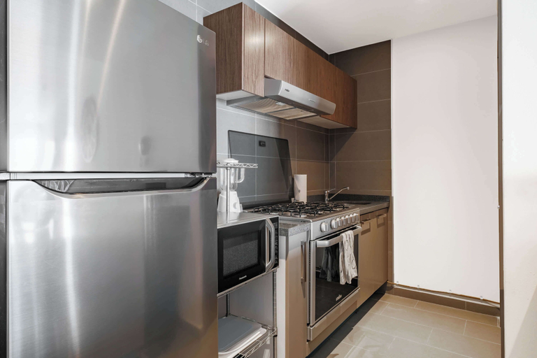 Private kitchen 2, 1BR Condo in Polanco - Pool - Coworking - Cityview, Mexico City