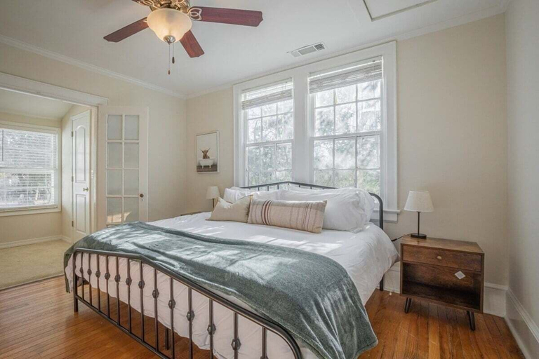 Bedroom 1, Classic City Apartment w/ Firepit, Clarke