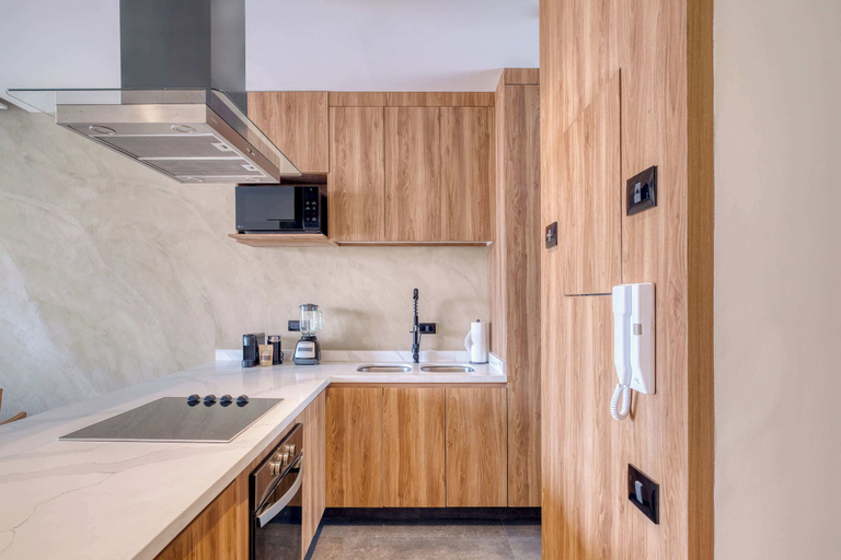 Private kitchen 4, Brand New 1 BR Condo in Roma Norte - Rooftop, Mexico City