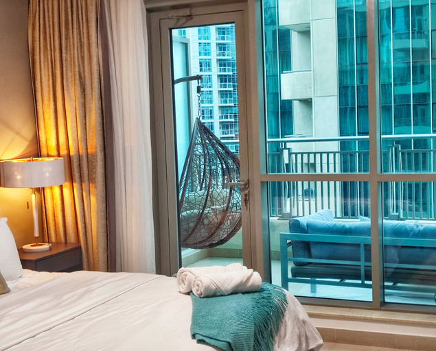 Bedroom 2, Whitesage - Fountain View Stylish Apt With Spacious Terrace, Dubai