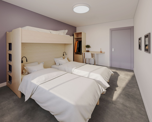 Bedroom 4, CISN Le Spot, Loire-Atlantique