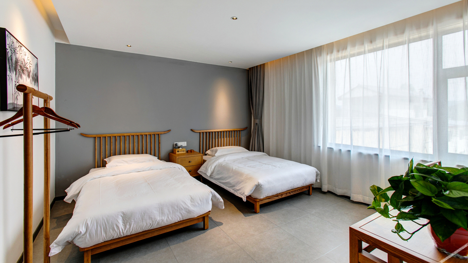 地暖·阳光舒适双人房 5, Floral Hotel· Shanshui bamboo Inn, Xinzhou