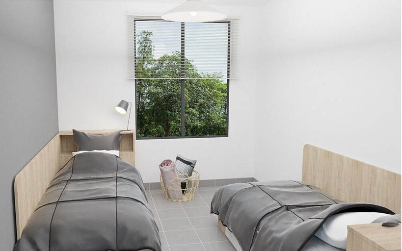 Bedroom 5, CISN Le Spot, Loire-Atlantique