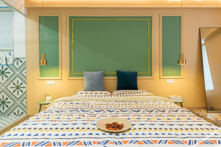 Bedroom 2, 解放碑屋顶花园民宿(凯旋路分店), Chongqing