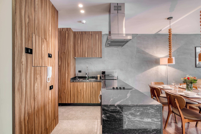 Private kitchen 2, Brand New 2 BR Condo in Roma Norte - Rooftop, Mexico City