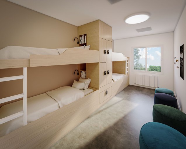 Bedroom 5, CISN Le Spot, Loire-Atlantique