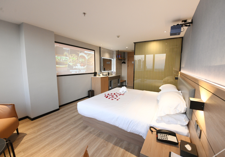 Bedroom 4, Shantou Yiju Hotel Chaoshan Road Wanda Xiaogongyuan Branch, Shantou