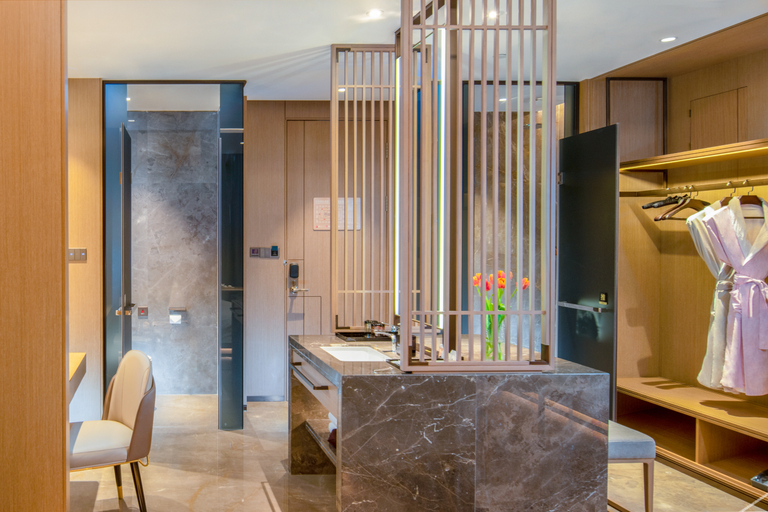 轻奢日式大床房 2, Kunming Guanwei International Hotel (Wanda Twin Tower Xishan), Kunming
