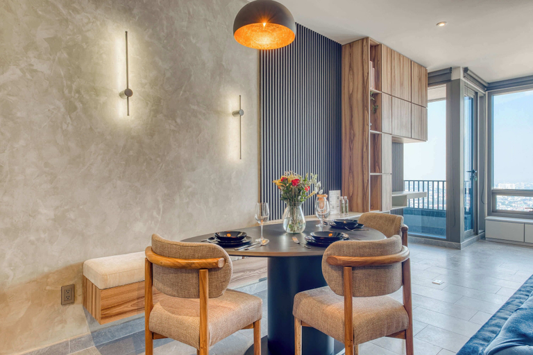 Dining 3, Luxury Studio - Revolution Monument View - Gym, Mexico City