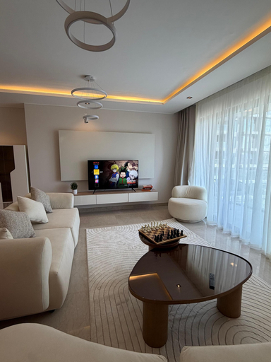 Living area 3, ELITE Iconic 3BR Apartment - ZED Towers, Sheikh Zayed