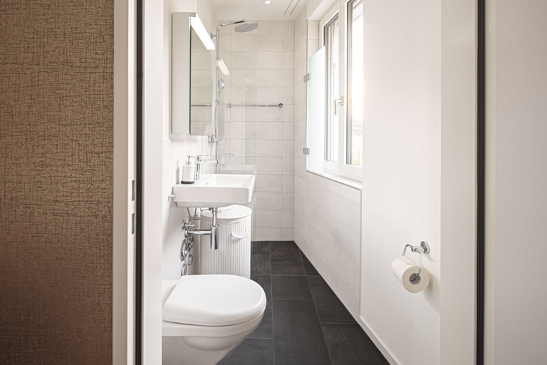Bathroom 2, VISIMO Apartments St. Gallen Mühlensteg - Elegant. Quiet. Central, Sankt Gallen