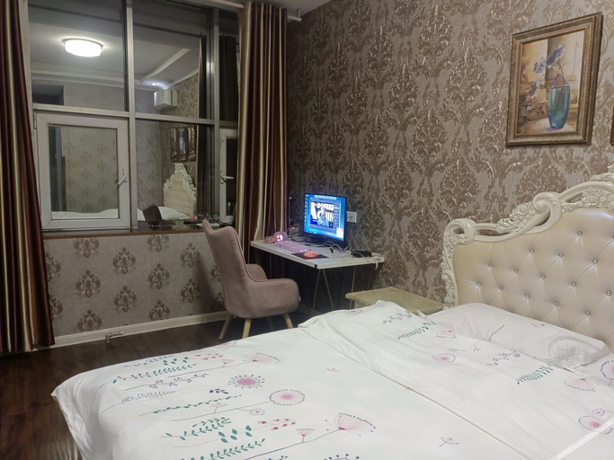 电��海景大床房, Sweet Theme Inn, Yantai