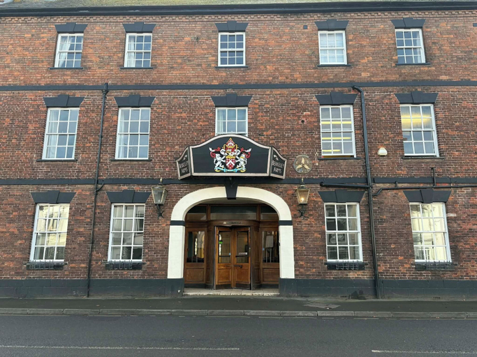 Exterior detail, The Berkeley Arms Hotel, Gloucestershire