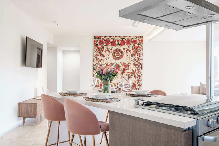 Dining 5, Redesigned 1BR Condo in Polanco - Pool Gym - Padel, Tultitlán