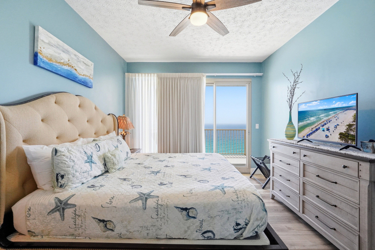 Bedroom 2, Relaxing Beachfront Condo with Beach Access - Unit 1603 by RedAwning, Bay