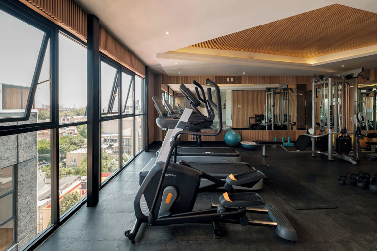 Fitness facility, Centric 2 BR Condo - Gym - Open Air Cinema, Mexico City