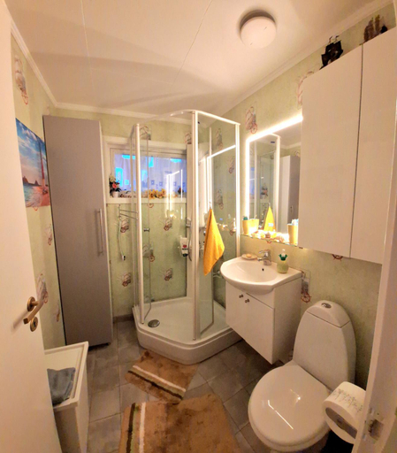 Bathroom, Gjesterom til leie i et privat hus 250 moh, Ringsaker