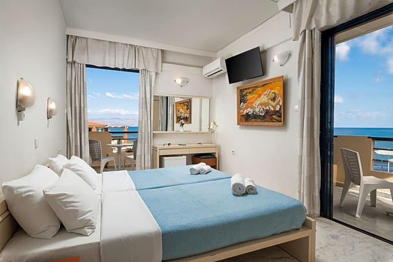 Bedroom 1, Hotel Haris on the beach, Crete