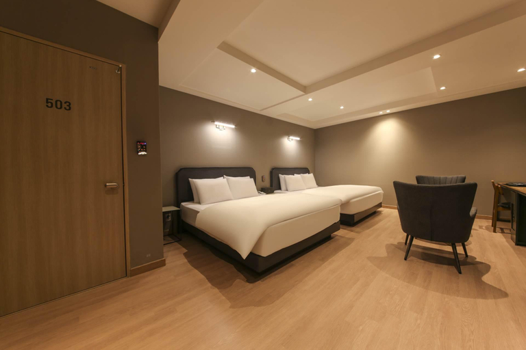 Bedroom 2, Daegu Dongdaegu Station Hotel Cherish, Buk