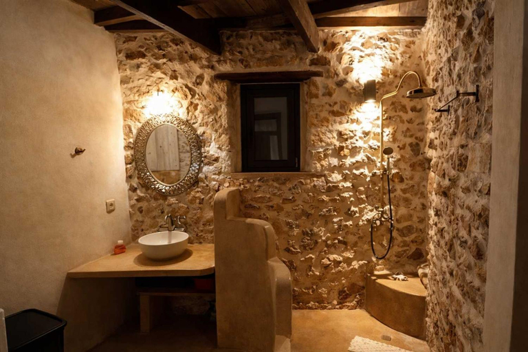 Bathroom 4, Vertigo Stone Villa - Roumeli Private Pool Escape, Crete