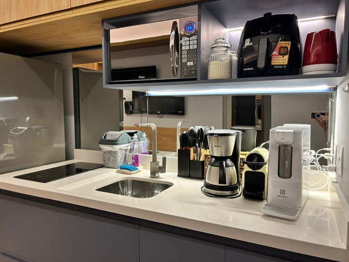 Private kitchen 5, RCT Hospedagens - Paulista Consolação, São Paulo