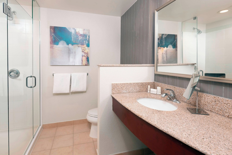 Bathroom 5, Courtyard Fort Wayne Downtown Grand Wayne Convention Center, Allen