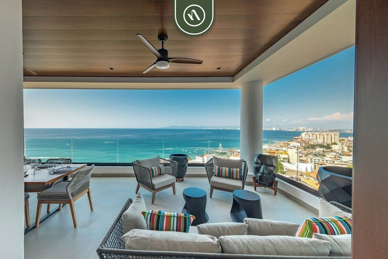 Terrace/patio, Luxury 2 BR Condo With Beachview - Rooftop Pool, Puerto Vallarta