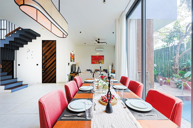 Dining 4, ELIVAAS 3 BHK With Private Pool and Gazebo | Terraces Villa Luxe, North Goa