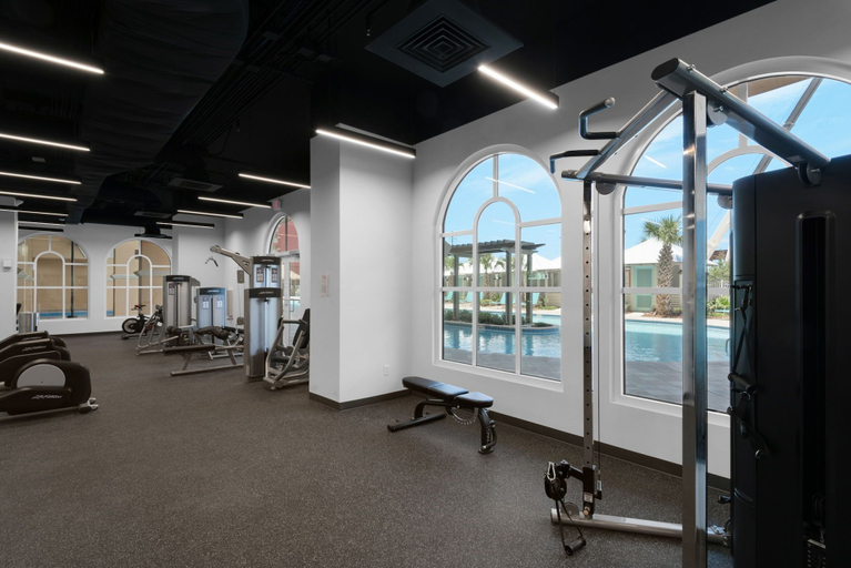 Fitness facility 5, 3BR Penthouse Luxury, Steps From Pier Park + Free Dolphin Cruise & More!, Bay