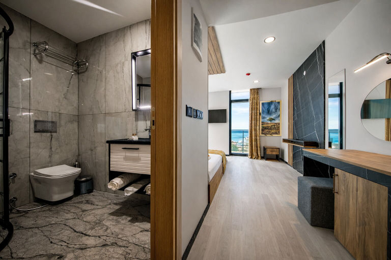 Bathroom, Air Barbaros Hotel, Merkez
