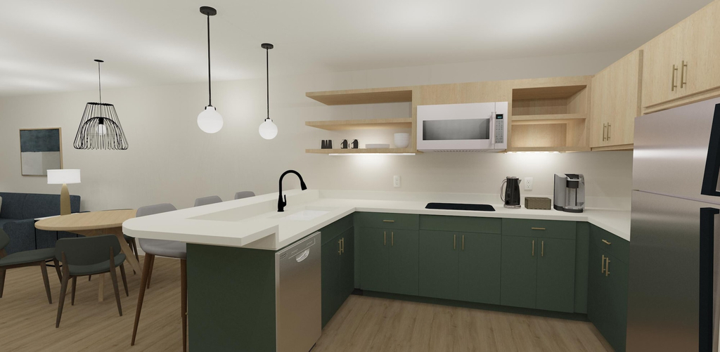 Private kitchen, XStay Suites Mansfield, Bristol