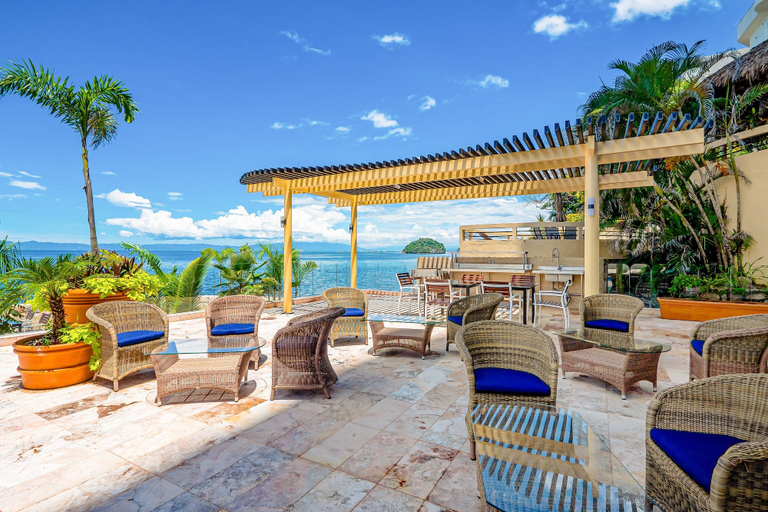 Terrace/patio, Dreamy Coastal Condo With Amazing Ocean Views, Pool & Pool spa, Puerto Vallarta