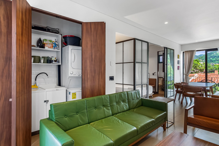 Living area 2, Luxury Condo With Shared Rooftop Pool and Lounge, Private Washer/dryer, Puerto Vallarta