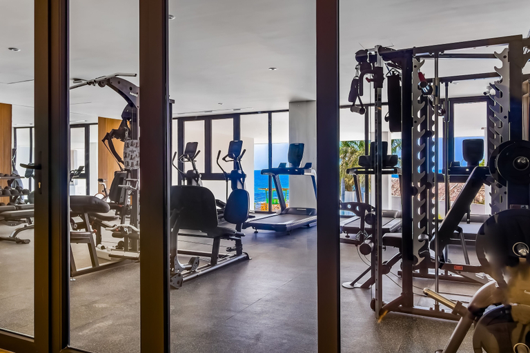 Fitness facility, Oceanfront Gem With Bay View Terrace & Direct Sea Access, Compostela