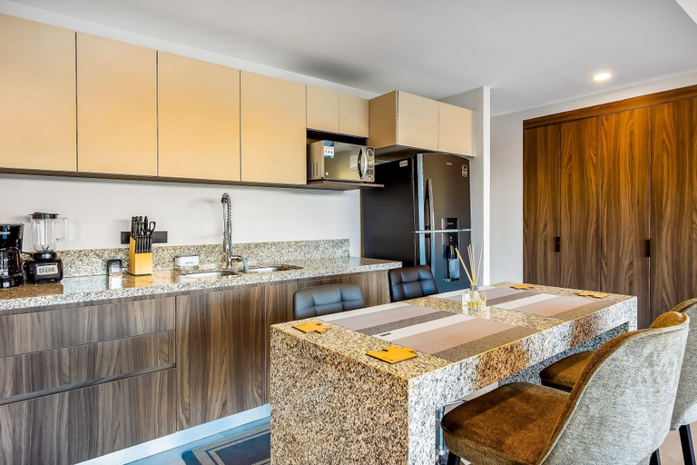 Private kitchen 4, Resort Condo With Balcony, Scenic View, Rooftop Pool, & Well-equipped Kitchen, Puerto Vallarta