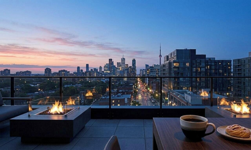 Outdoor dining, Jarvis Premier Suites, Toronto