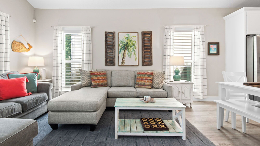 Living area 3, 3BR Home in Shorewalk: Pool, Grill, Arcade + Free Tix: Dolphin Cruise & More!, Bay
